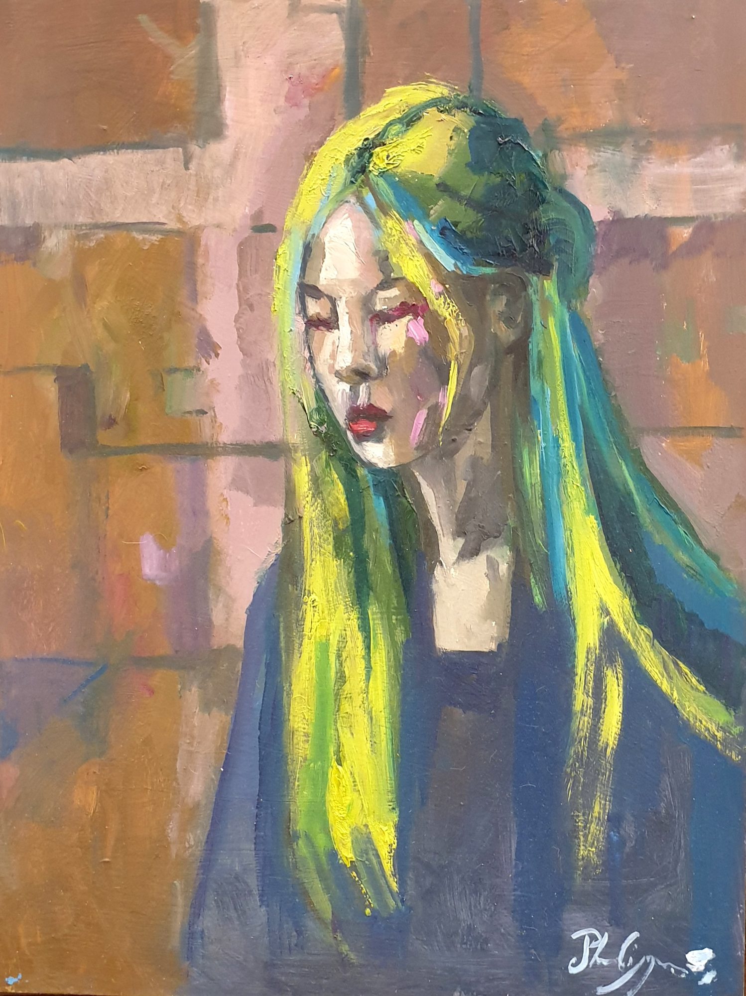 Alexia, peinture de Michel Phelippeau