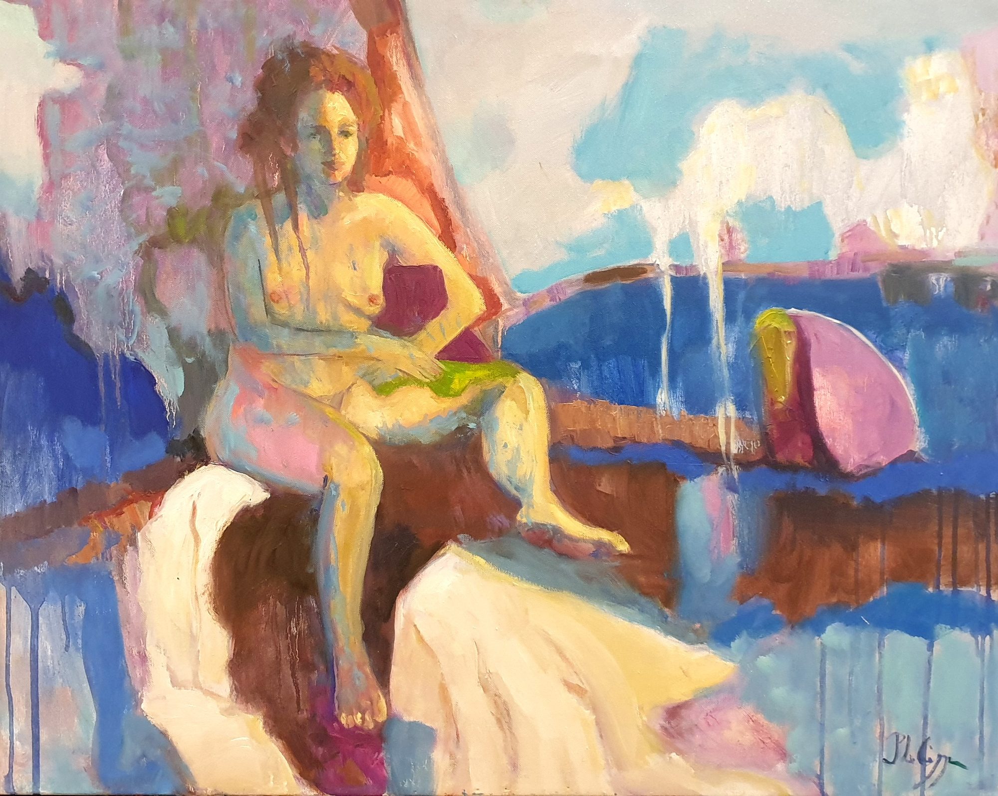 Douceur angélique, peinture de Michel Phelippeau