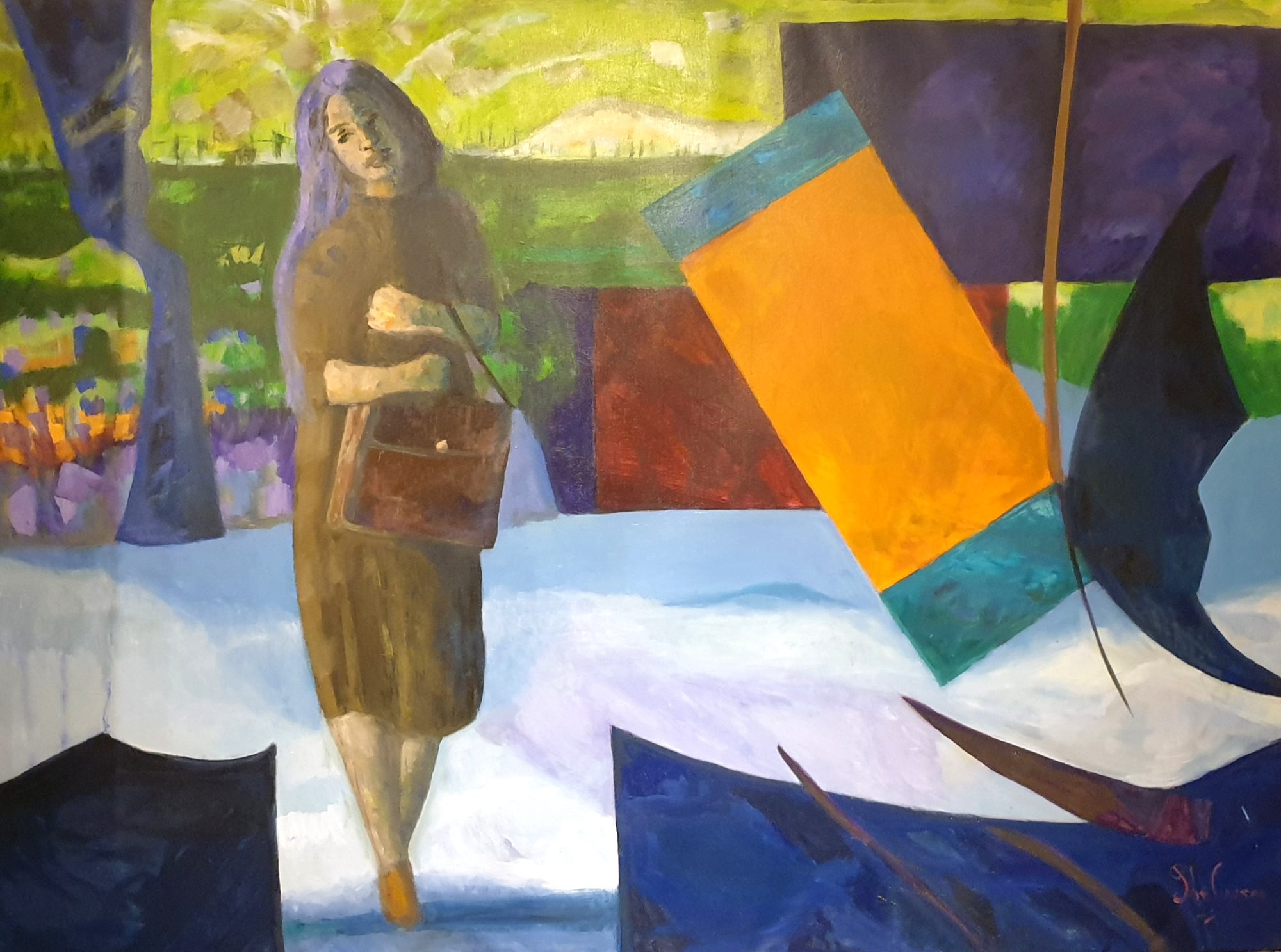 Introspection, peinture de Michel Phelippeau
