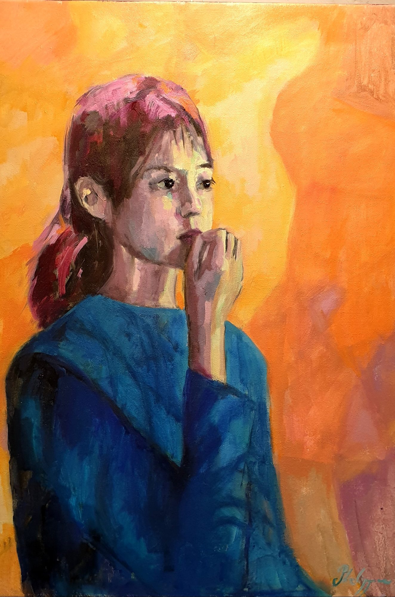 La bonne décision, peinture de Michel Phelippeau