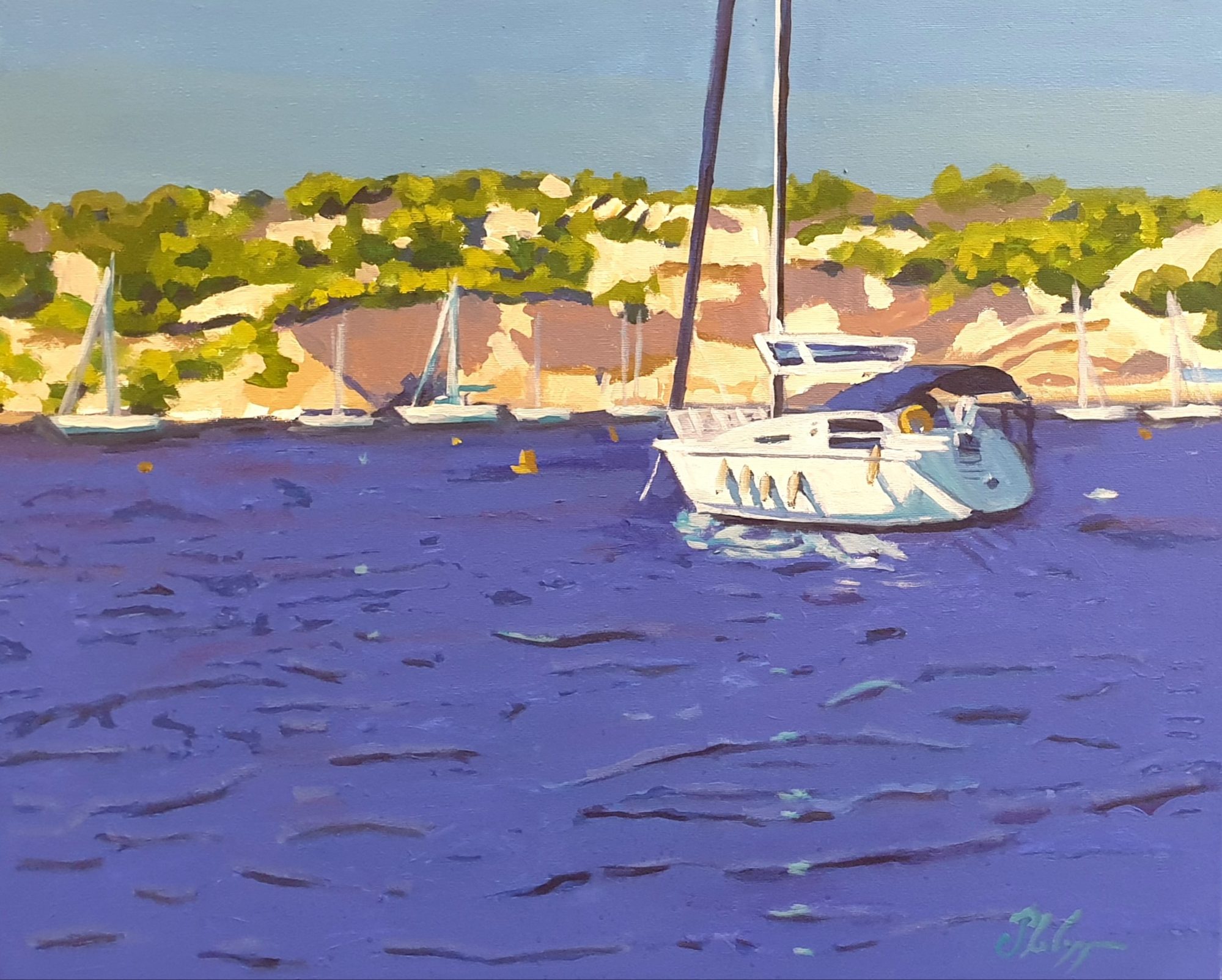 La grande bleue, peinture de Michel Phelippeau