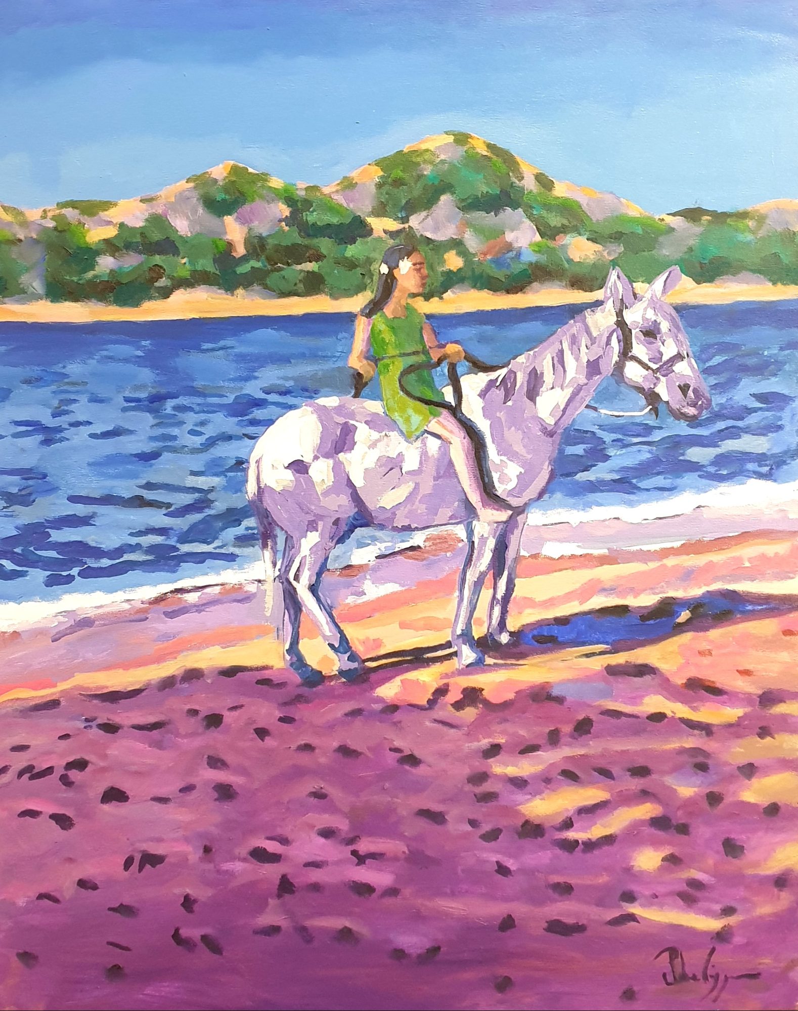 La Vahiné, peinture de Michel Phelippeau