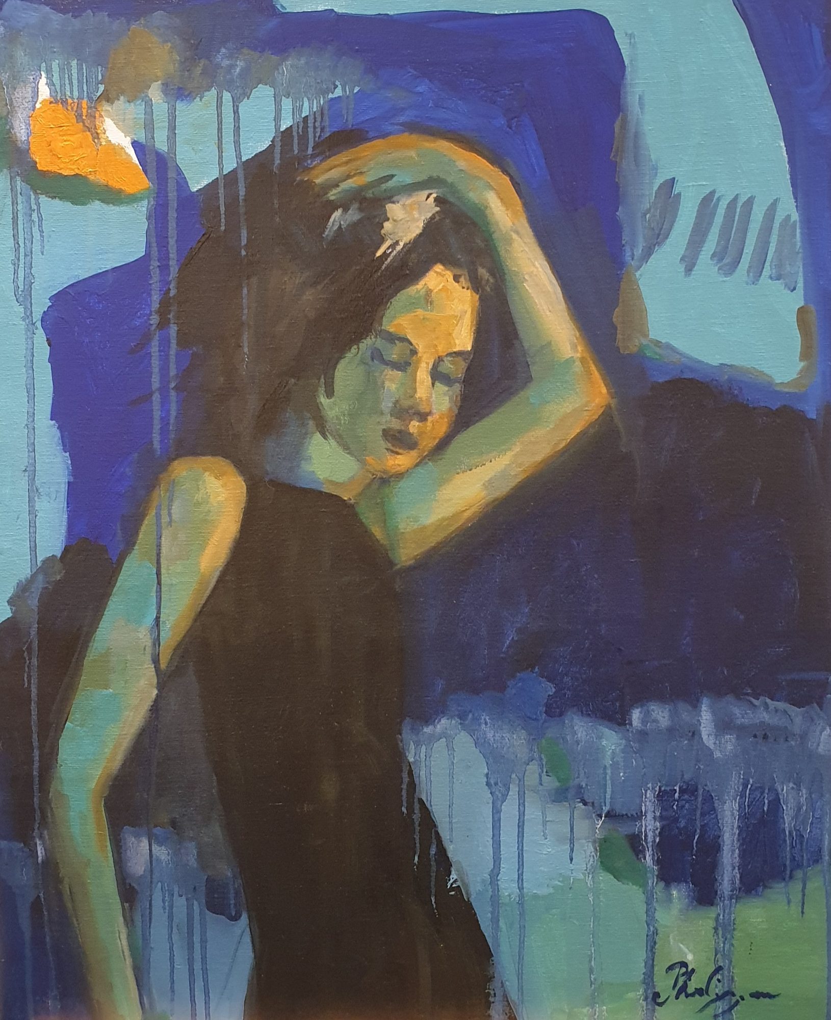 Louise, peinture de Michel Phelippeau