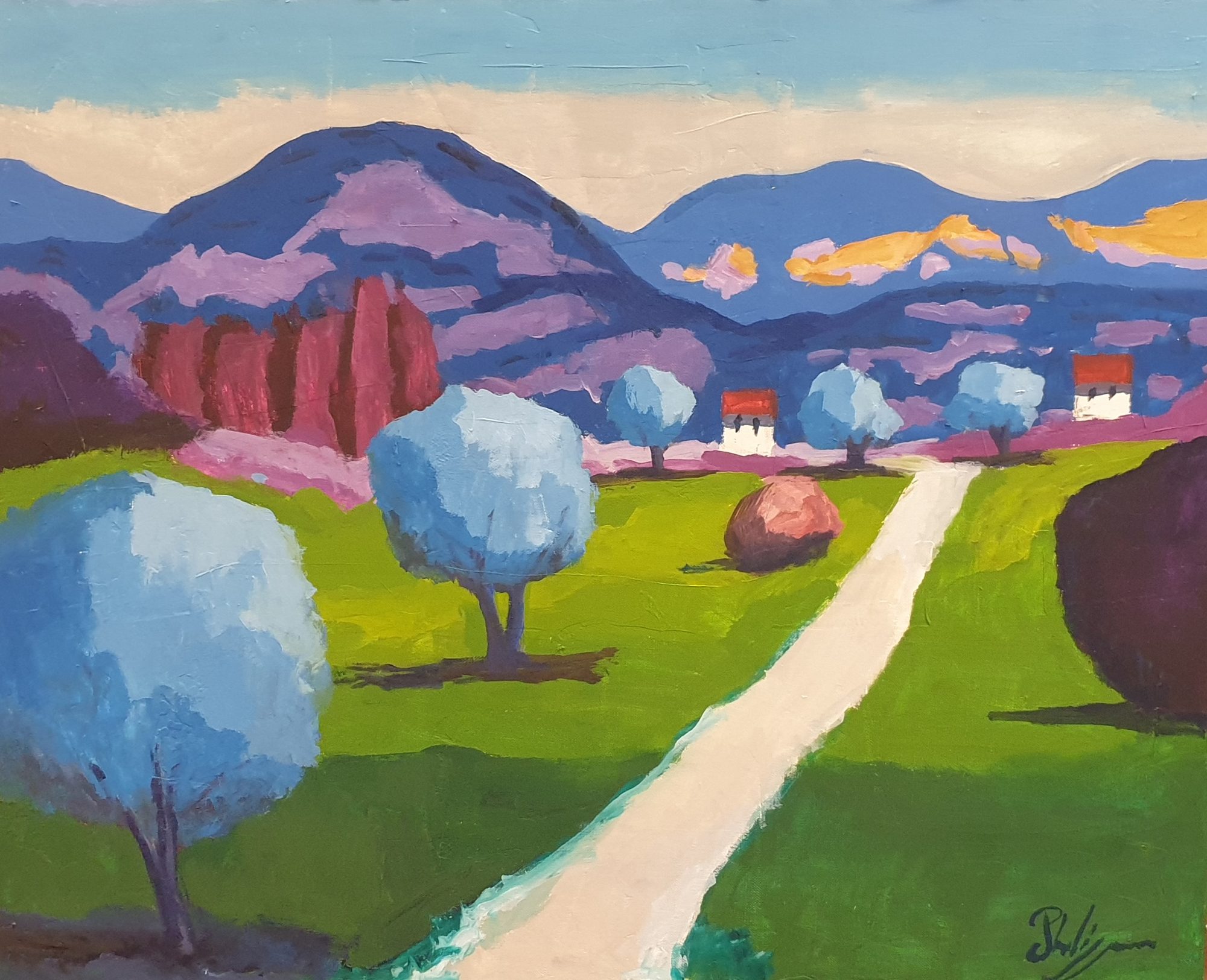 Magie de paysage, peinture de Michel Phelippeau