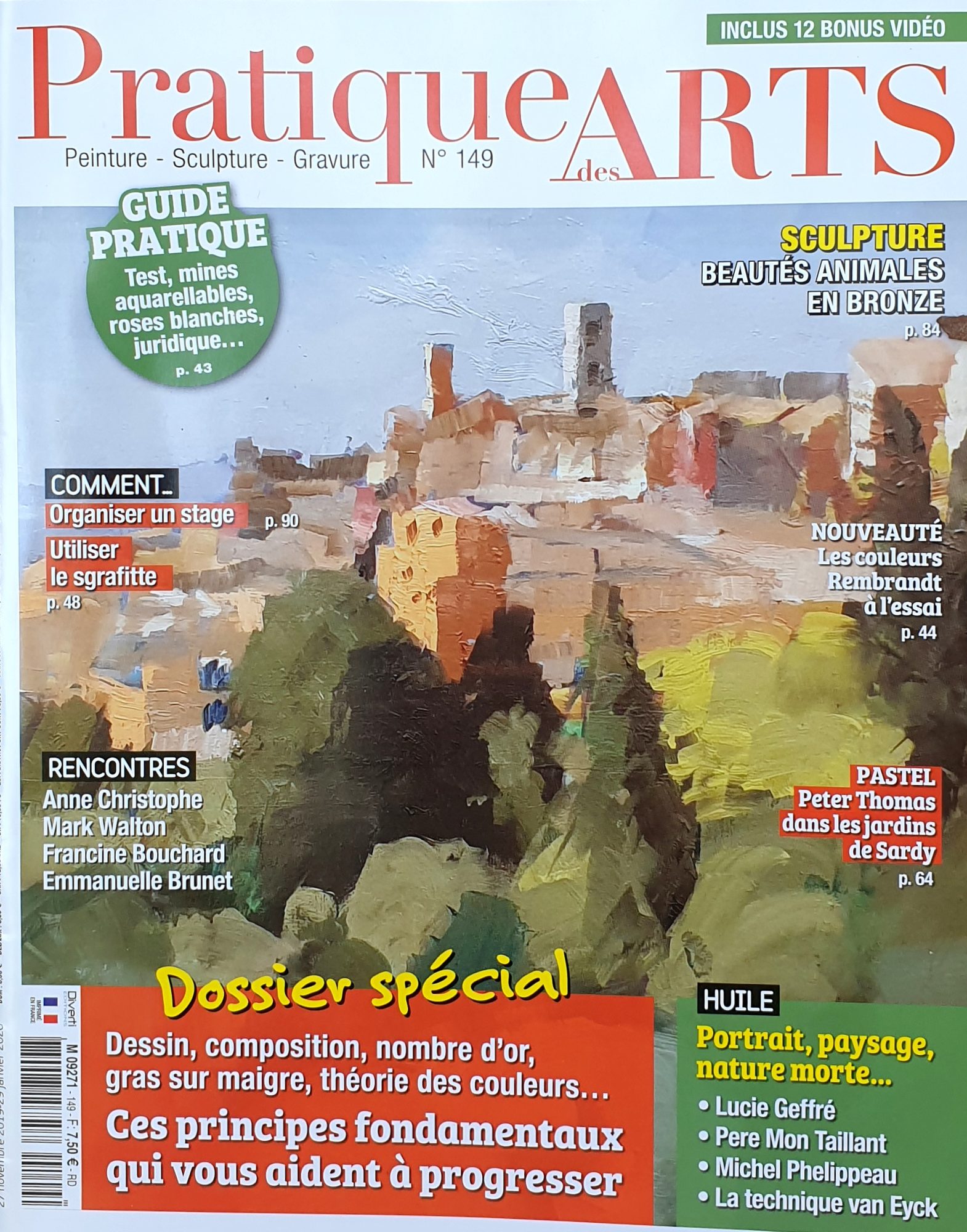 Couverture du magazine Pratique des Arts n°149, avec une peinture de Michel Phelippeau